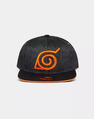 Buy Official Naruto Shippuden Leaf Symbol All Over Shapes Black Snapback Cap • 24.99£