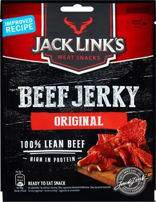Buy Jack Link's Beef Jerky Original - Dry Meat Snack - 25 Grams • 1.44£