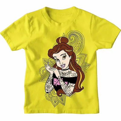 Buy Beauty And The Beast Rock Princess Biker Gothic Punk Alternative Kid's T-Shirt • 9.99£