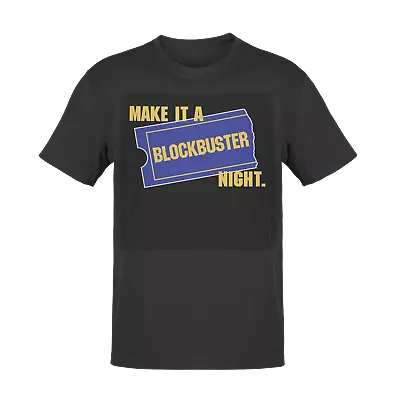 Buy Make It A Blockbuster Night Fan Art Film Movie Funny Christmas Vhs Tape T Shirt • 8.99£