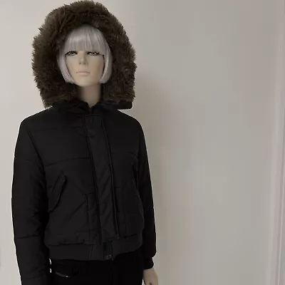 Buy Ladies Hooded Short Jacket Bomber M Great Plains VGC • 20£