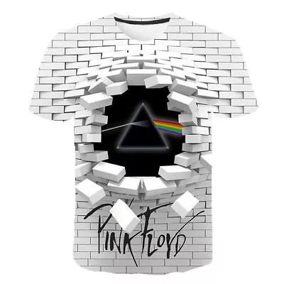 Buy Unisex Men Women Pink Floyd T-Shirt Dark Side Of The Moon Album Tee Pullover Top • 10.57£