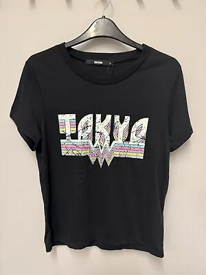 Buy Black Bikbok Tokyo T-shirt • 0.99£