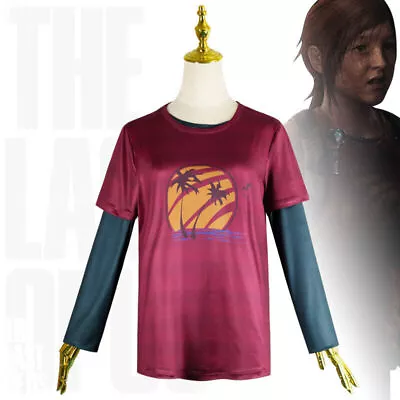 Buy The Last Of US Ellie T-Shirts Cosplay Adult Kids Shirts Costumes Halloween Suits • 22.78£