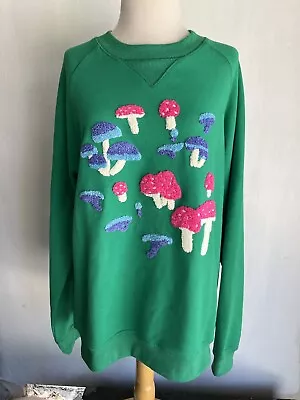 Buy MODEST MOUSE (2021) Official Band Merch Embroidered Mushroom Sweater Size Large • 46.40£