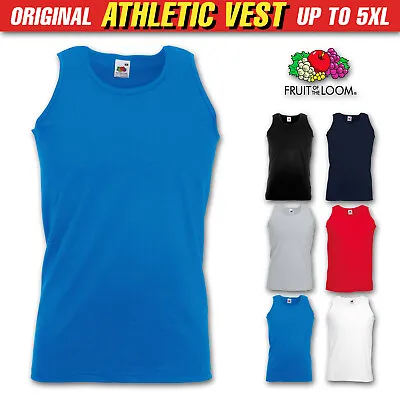 Buy Mens Plain Workout Vest Tank Top Cotton Summer Sleeveless Training Blank Fruit • 5.74£
