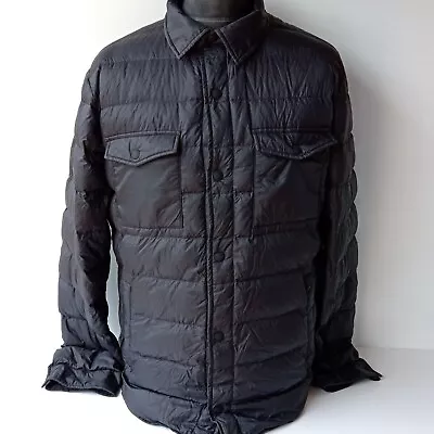 Buy Dawn Feather Marks&Spencer Men's XL Puffer Jacket Black Button Up Front Pockets • 20£