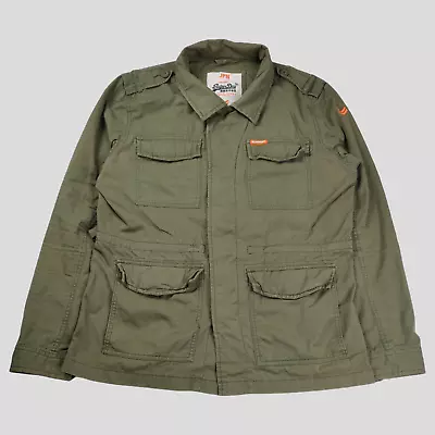 Buy Superdry The Rookie Jacket Military Army Field Jacket Khaki Men's Large • 24.95£