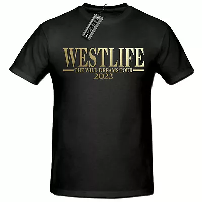 Buy Westlife Wild Dreams Tour T Shirt, Unisex Womens Gold Slogan Westlife T Shirt • 10.35£