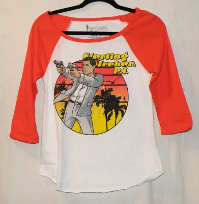 Buy STERLING ARCHER P.I. Women’s Size SMALL Retro Raglan Baseball T-Shirt NEW  • 14.20£
