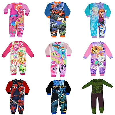 Buy Official Kids Characters Jumpsuit Climbing Pajamas Nightwear Playsuit Crawl Suit • 8.95£
