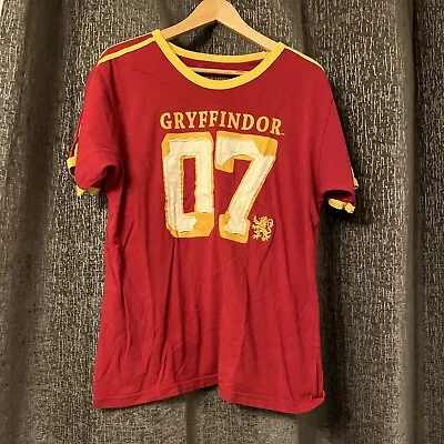 Buy Official HARRY POTTER GRYFFINDOR T Shirt Quidditch #07 Red Short Sleeve Large • 5.99£