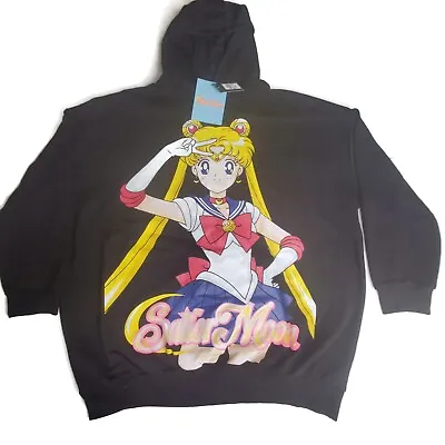 Buy Primark Sailor Moon Hoodie Large Black Women Anime Pretty Guardians Oversized • 85.24£