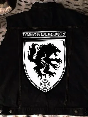 Buy Satanic Warmaster Werewolf Black Metal Denim Cut-Off Battle Jacket Waistcoat • 71.99£