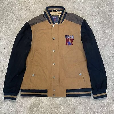 Buy US Polo Assn Letterman Varsity Baseball Vintage Bomber Jacket Mens Large / XL • 24.99£