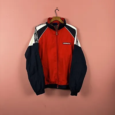 Buy Vintage Umbro Shell Jacket In Red White And Navy • 12£