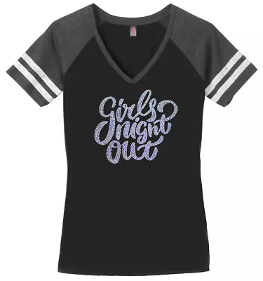 Buy Women's Girl's Night Out T-Shirt Ladies Shirt S-4XL V-Neck • 25.57£