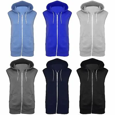 Buy Kids Sleeveless Sweatshirt Hooded Hoodie Casual Zipper Gilet Jacket Jumper Top • 6.49£