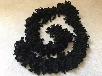 Buy Black Velvet Loops Decorative Scarf Length 165cm From Debenhams • 1.50£