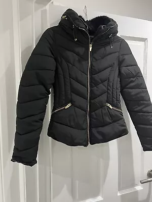 Buy Zara Black Chevron Style Quilted Jacket. Size XS Or Size 6. Great Condition • 13£