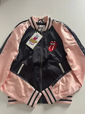 Buy TOMMY HILFIGER  Rolling Stones  Satin Bomber Jacket Size XS NWT Special Edition • 20.67£