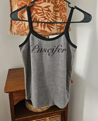 Buy Small Women's Camisole Band Graphic Ringer Tee Puscifer Official Merch Grey Blac • 9.65£