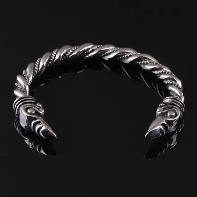 Buy Mens Viking Raven Bracelet Cuff Stainless Steel Norse Celtic Raven Jewelry • 9.99£