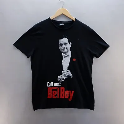 Buy Only Fools And Horses Delboy Shirt Medium Black Graphic Print TV Short Sleeve • 10.82£