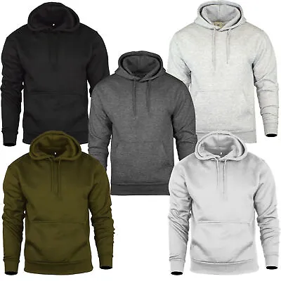 Buy  New Plain Mens Hoodie Fleece Pullover & Zip Jacket Sweatshirt Hooded Top S-5XL • 13.99£