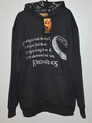 Buy Lord Of The Rings NLP Men's LOTR ONE RING HOODIE SIZE MEDIUM Brand New With Tags • 43.46£