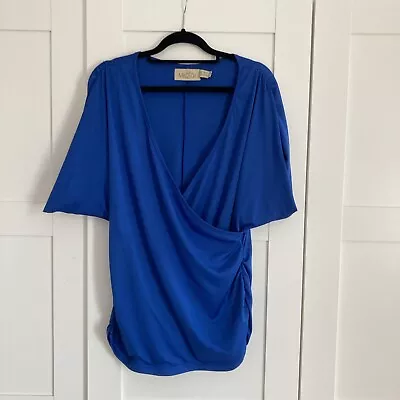 Buy Ladies Mia Suri Blue Wrap Style Top 12-14 • 3£