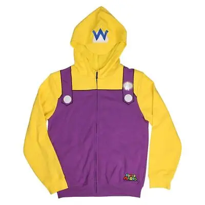 Buy Super Mario Wario Adult Costume Zip Up Hoodie, XS • 48.84£