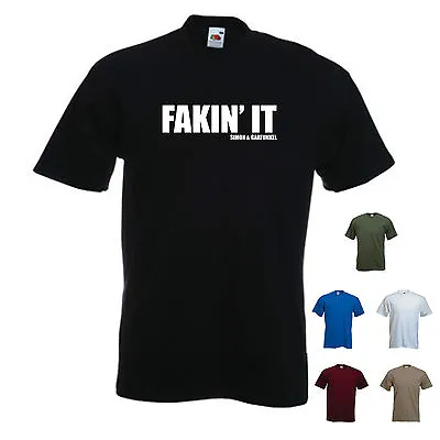 Buy 'FAKIN' IT' Mens Simon And Garfunkel T-shirt. S-XXL.  • 11.69£