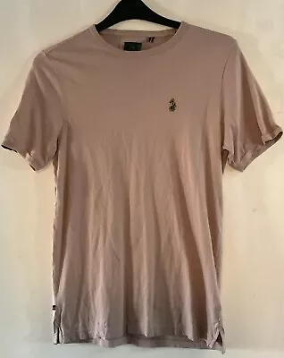 Buy Mens Luke 1977 Salmon Pink T Shirt Small • 8.97£