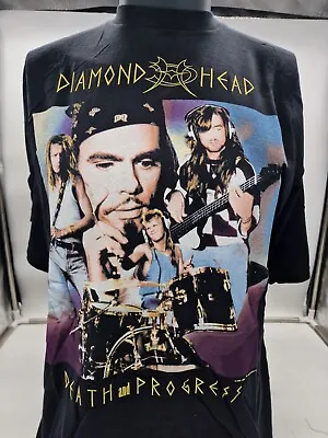 Buy Diamond Head Death And Progress 1993 T SHIRT VINTAGE ORIGINAL UNUSED XL • 140£