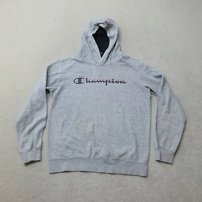 Buy Champion Pullover Hoodie Boys XL 13 / 14 Years Grey Spell Out Cotton Blend • 10.99£