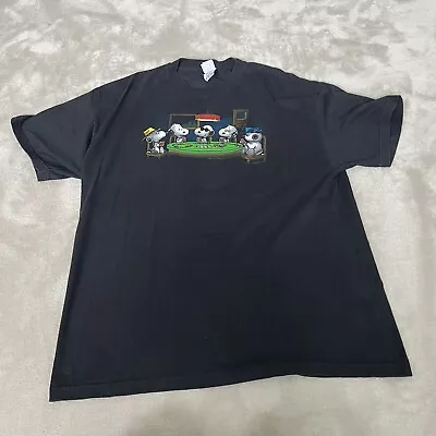 Buy Vintage Snoopy Shirt Men's 2XL Peanuts And The Gang Poker Crew Tee • 39.99£