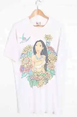 Buy Vintage DISNEY 90s Pocahontas Sunflowers Single Stitch RARE T-Shirt (L-XL) • 137.02£