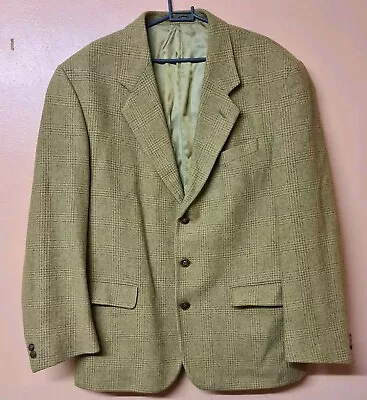 Buy Remus Uomo Jacket Blazer Green Twill Check Wool Blend Size 42R • 19.95£