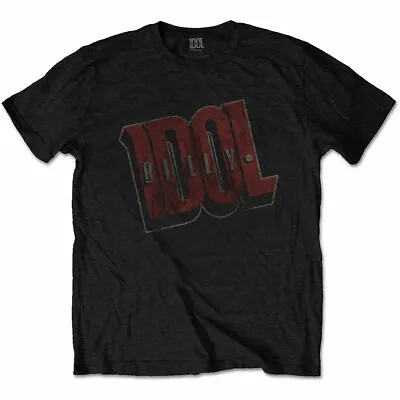 Buy BILLY IDOL  Unisex T- Shirt -   Vintage Logo - Black  Cotton  • 16.99£