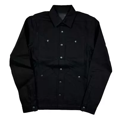 Buy RICK OWENS DRKSHDW Mens Giacca In Denim Shirt Jacket Black Size M NEW RRP 635 • 368.30£