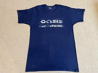 Buy Vintage Oasis Heathen Chemistry Blue Graphic Band Tee Tshirt Y2K M Medium • 49.95£
