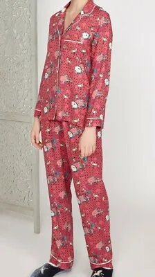 Buy Brand New Ex Store Button Down Long Sleeve Christmas Pyjama Set Sizes XS-S-M-L • 8.95£