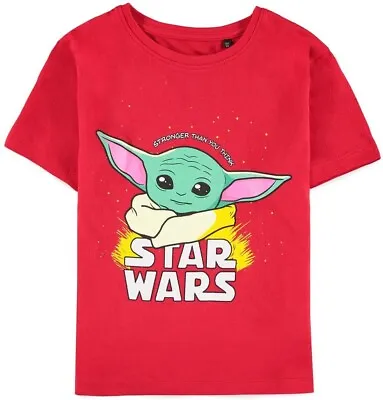 Buy Star Wars - Grogu - Boys Short Sleeved T-shirt Red • 17.47£