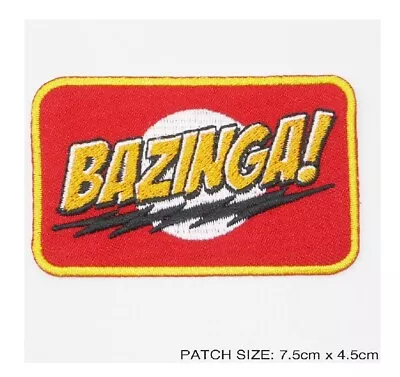 Buy Bazinga Embroidery Patch Iron Sew On Movie Comic Fashion Badge Cartoon • 2.49£