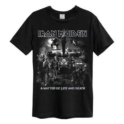 Buy Amplified Unisex Adult Life Or Death Iron Maiden T-Shirt GD684 • 28.59£