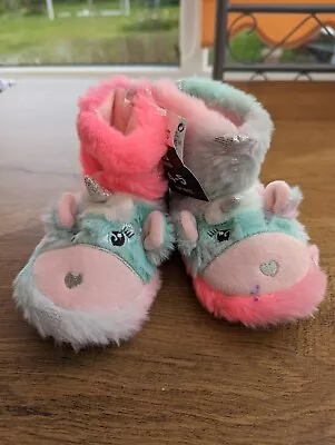 Buy Unicorn Pink Slippers - New With Tags - Free Delivery Kids Size 4-5 Eur 20/22 • 3.99£