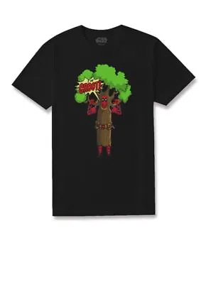Buy Deadpool Groot Mens T-Shirt Cotton Black Short Sleeves Crew Neckline Tee Shirt • 10.36£