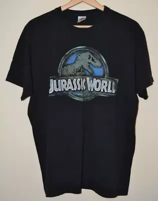Buy Mens Fruit Of The Loom Jurassic World Black T-Shirt Size Large • 15£