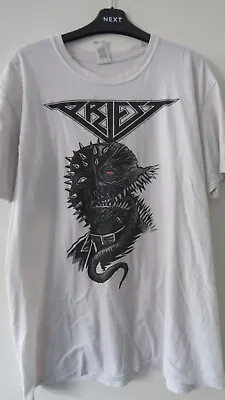 Buy Official Priest Band T-shirt - White, Size Xl - Red Eye - Former Ghost Members • 19.95£